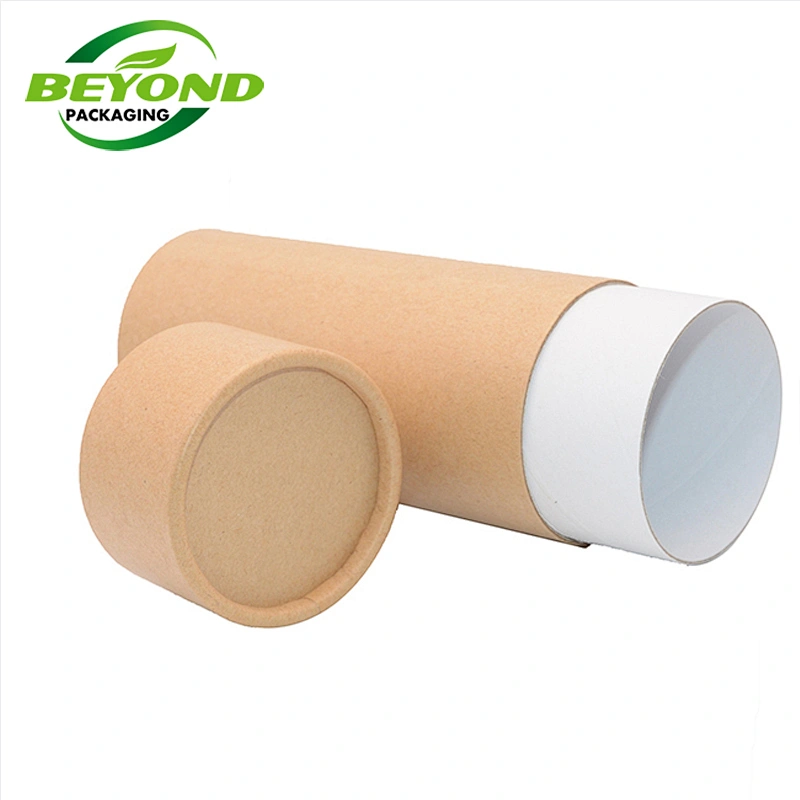 Biodegradable Brown Kraft Paper Plain Cylinder Box Recycled Carton Tube Eco Friendly Paper Core Tube Towel Packaging