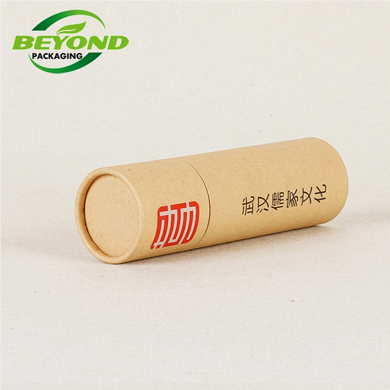 Custom Recycled Kraft Cardboard Biodegradable Cylinder Brown Craft Paper Tube For Filter Packaging Box