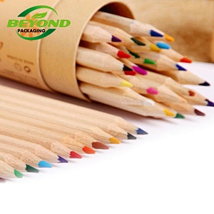 New Design Kraft Round Cylinder Paper Tube Box Packaging With Rolled Edge Containers for Pen