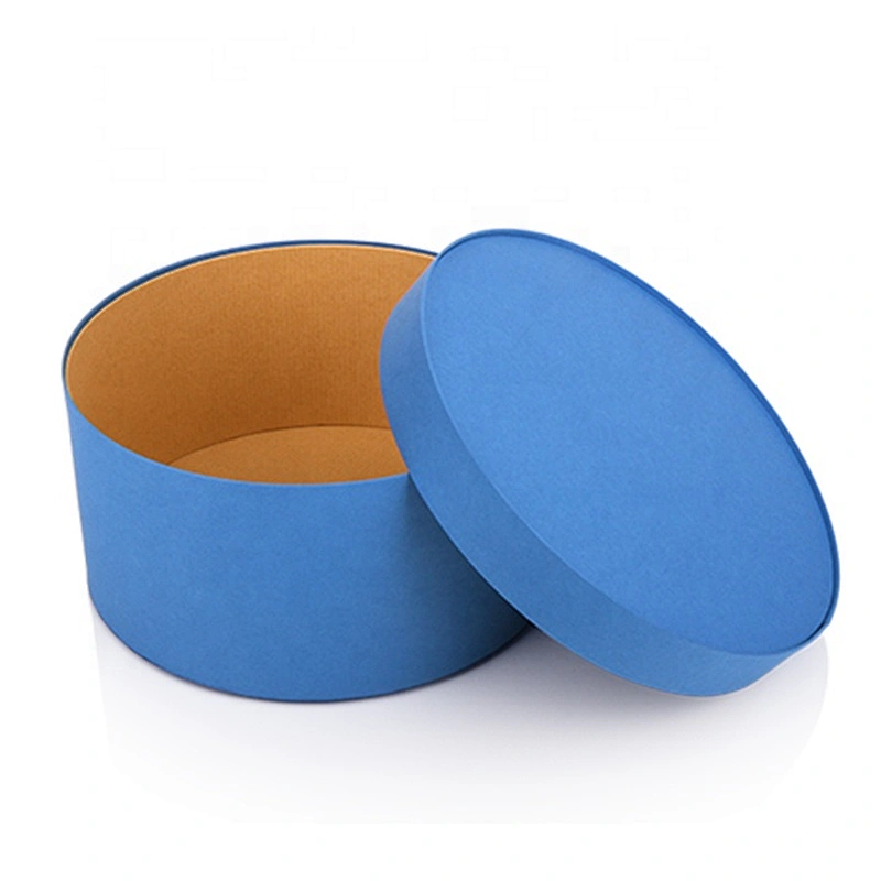 Luxury round gift box rolled edge flat edge cylinder paper tube packaging kraft round cardboard the headset box