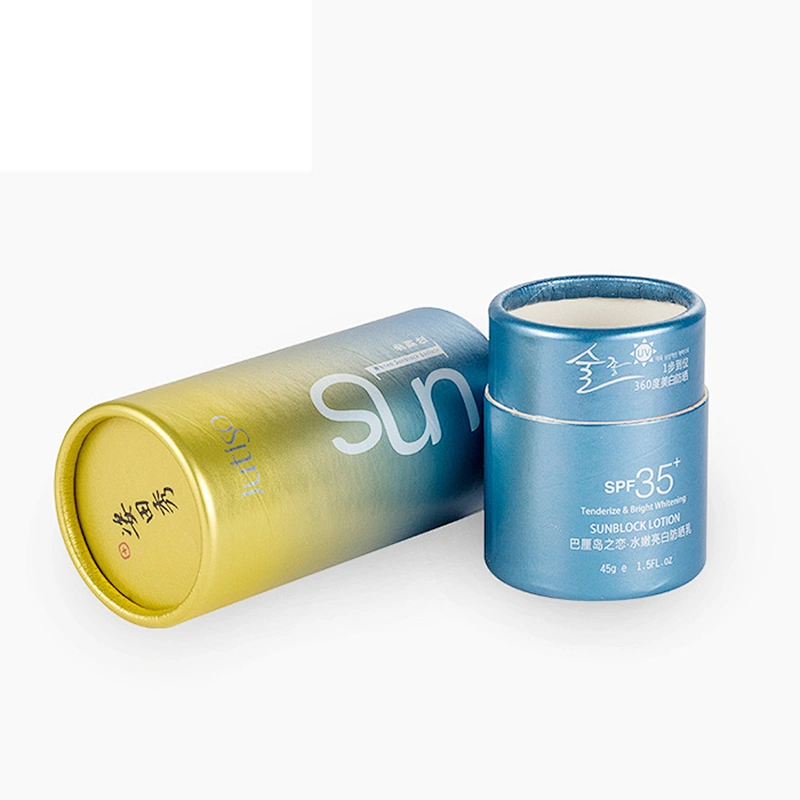 Paperboard Type Gift Packing Cosmetic Paper Cardboard Tube Packaging Cylinder Customized Size Printing For Products Packaging