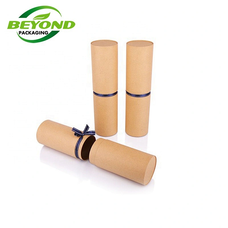 manufacturer wholesale brown kraft paper tube eco friendly sustainable paper cylinder packaging 35cm long poster mailing bag