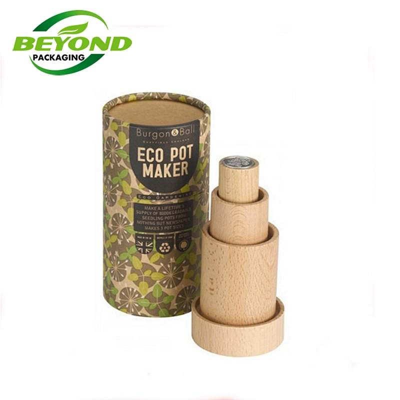 Manufactory wholesale food grade recycled round kraft paper tube 500g tea packaging paper tube with aluminum foil inside