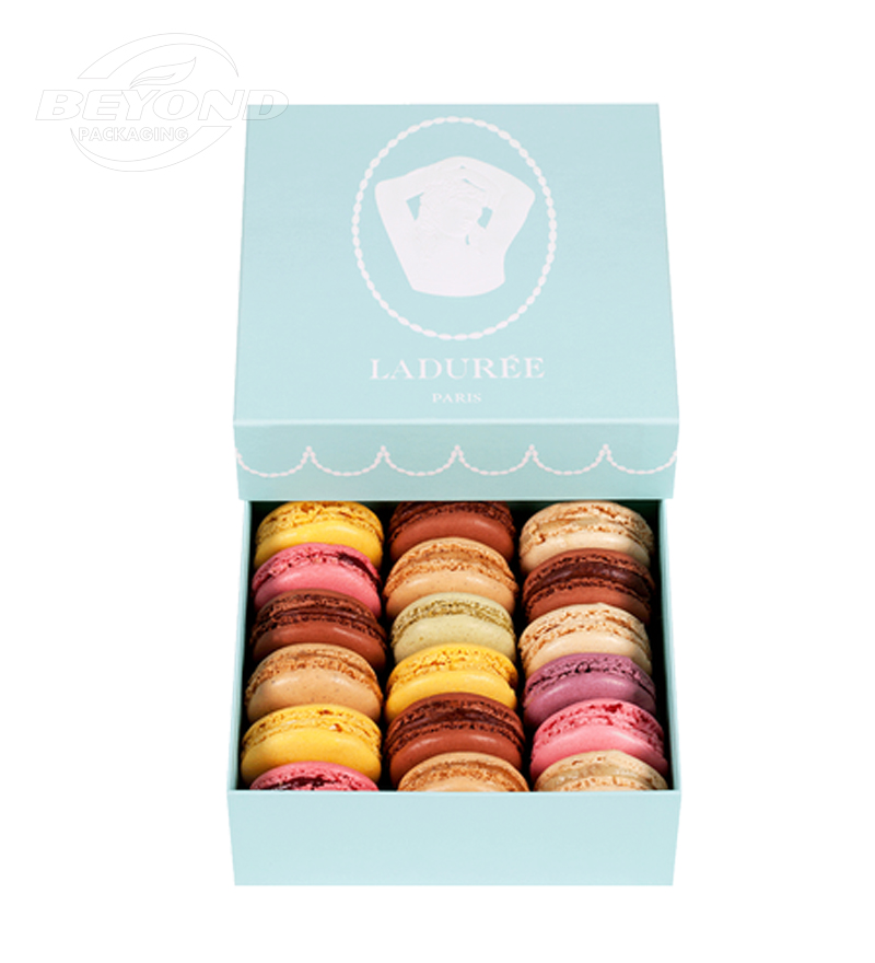 Luxury design gift strawberry biscuits cookie christmas candy macaron packaging chocolate kraft paper food box