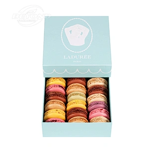 Luxury design gift strawberry biscuits cookie christmas candy macaron packaging chocolate kraft paper food box