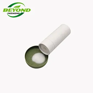 Biodegradable Recycled Paper Shaker Tube Powder Container Paper Jar High Quality Cylinder Box With Sifter For Salt