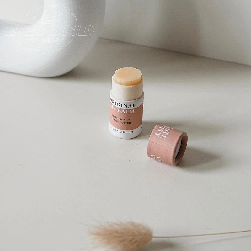 Customized Eco Friendly Recycle Gift Round Box Kraft Paper Empty Push Up Lipstick Tubes for Lipstick Packaging