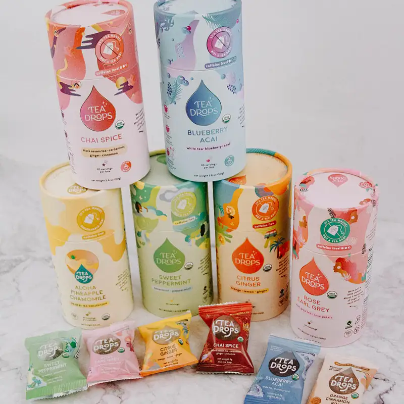 Customized Recoverable Eco Friendly Food Grade Quality Round Packaging Paper Cardboard Tube For Tea Bag