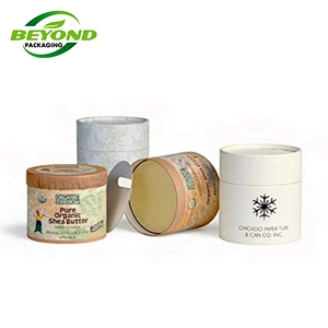Eco Friendly Powder Puff Paper Tube Customized Food Grade Aluminum Liner Paper Cardboard Tubes Packaging