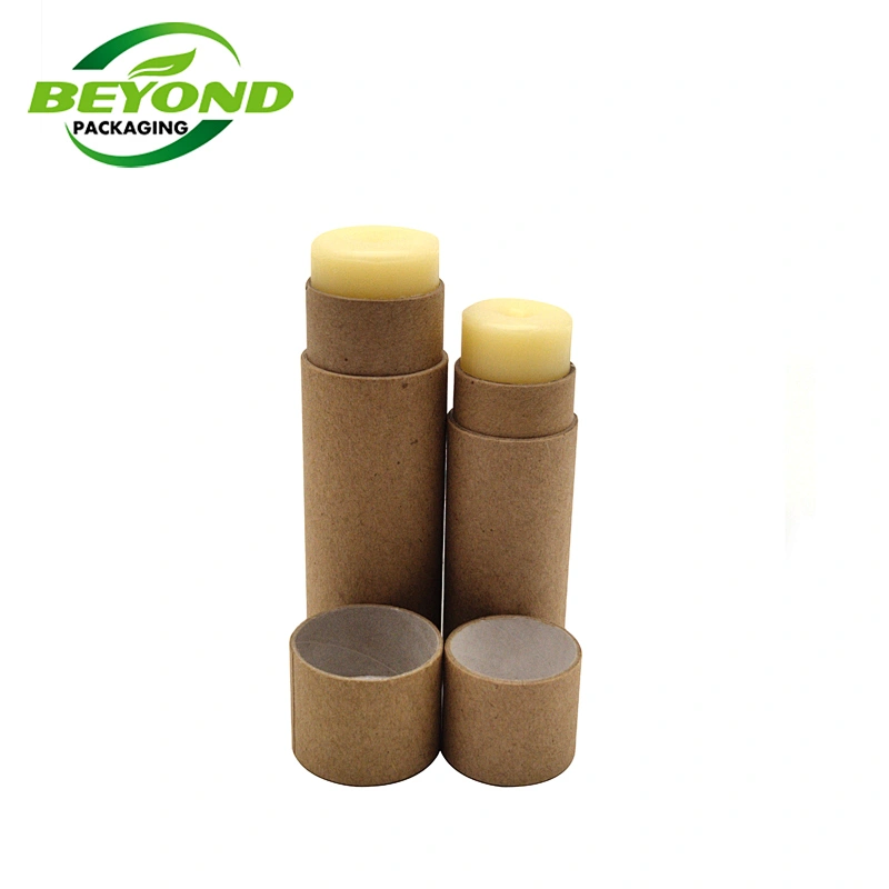 Customized 100% Biodegradable Push Up Cardboard Packaging Lip Balm/Deodorant Paper Tube Packaging Box