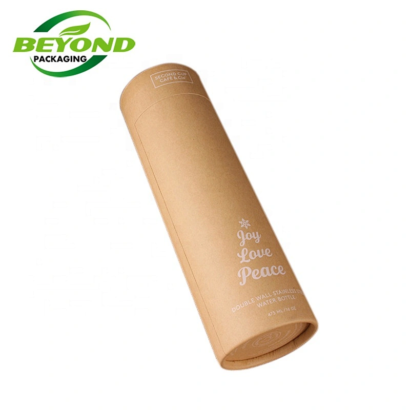 good quality gold silver hot stamping thick black white kraft shipping tubes paper cardboard tubing paper eco packaging beauty