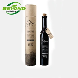 Customized Eco Friendly Biodegradable Round Cylinder Packaging Box Tube Wine Package Kraft Paper Tube