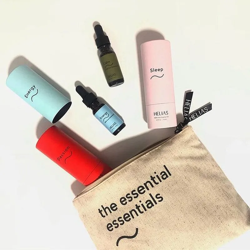 Customized Printing Recyclable Perfume Packaging Tubes Cosmetic Essential Oil Paper Tube With Drop Bottle