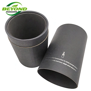 Custom Printed Luxury Alcohol Wine Round Cylinder Candle Cardboard Paper Tube Gift Packaging Box