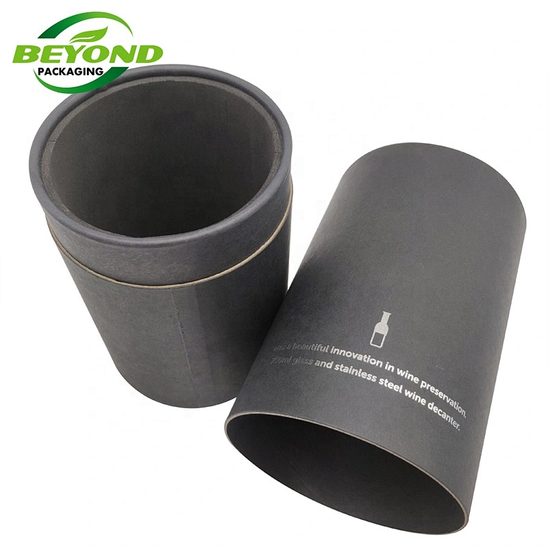 Custom Printed Luxury Alcohol Wine Round Cylinder Candle Cardboard Paper Tube Gift Packaging Box