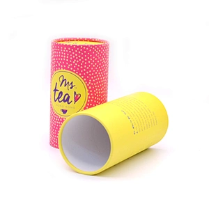 Custom Size OEM Printed Round Paper Cardboard Tube Box Gift Products T-shirt Tea Coffee Beans Packaging
