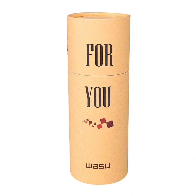Biodegradable Round Type Cylinder Paper Packaging Tube Box With Custom Printed
