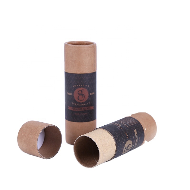 wholesale paper plastic lid shipping brown kraft cardboard grey tube packaging net tubing for makeup brushes for sunglasses