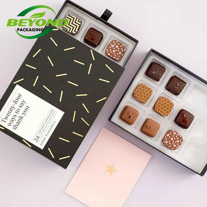 Beyond Custom Printed Macaron Gift Box Mini Cake Boxes with Slider Drawer Packaging Box Chocolate Sweet 6 Packs Macaron Accept