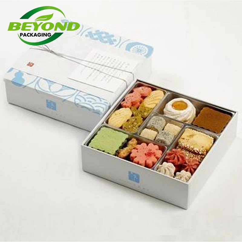 Food Grade Tasting Square Shape Custom Design Empty Box  For Macaron And Cookie Boxes With Inserts Gift Box