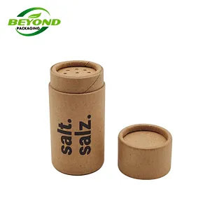 Cosmetic loose powder custom black printing paper shaker packaging box kraft paper tube with top cardboard sifter