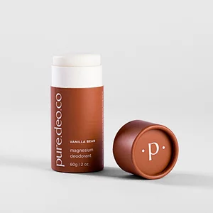 Custom Eco Friendly Refillable Deodorant Stick Cylinder Packaging Cardboard Container Push Up Kraft Paper Tube