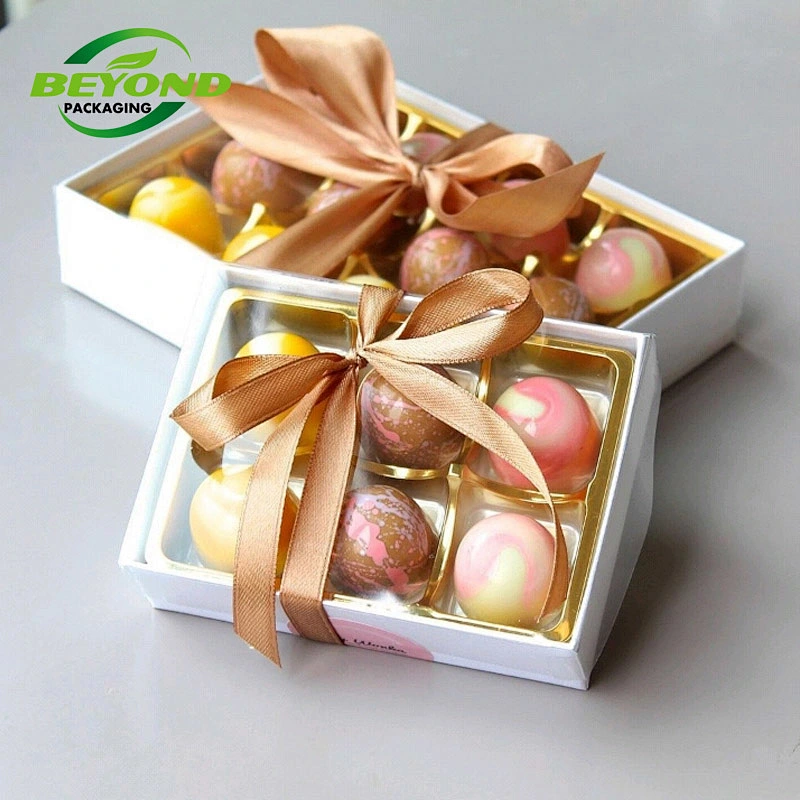 Food Grade Tasting Square Shape Custom Design Empty Box  For Macaron And Cookie Boxes With Inserts Gift Box