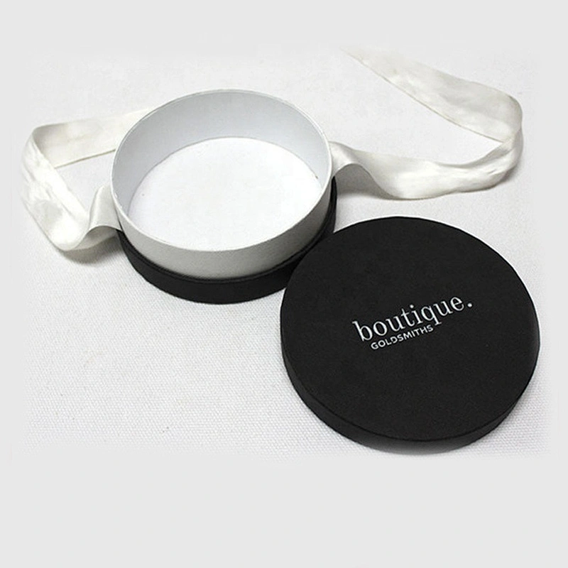 Luxury round gift box rolled edge flat edge cylinder paper tube packaging kraft round cardboard the headset box