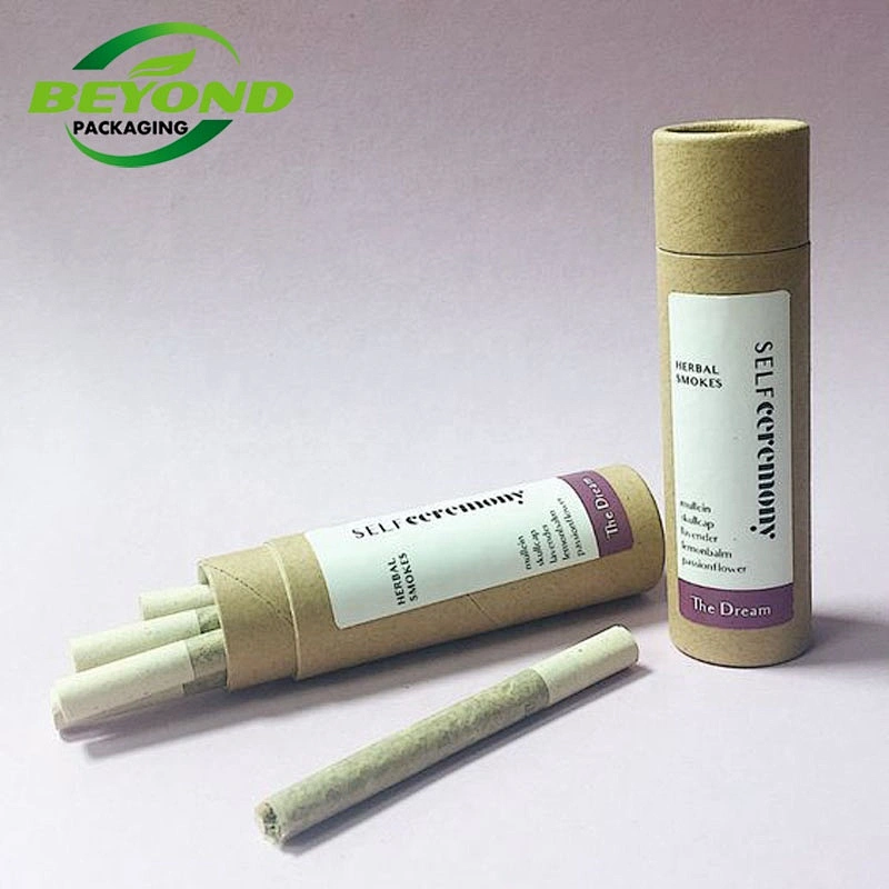 manufacturer wholesale brown kraft paper tube eco friendly sustainable paper cylinder packaging 35cm long poster mailing bag