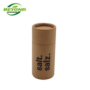 Cosmetic loose powder custom black printing paper shaker packaging box kraft paper tube with top cardboard sifter