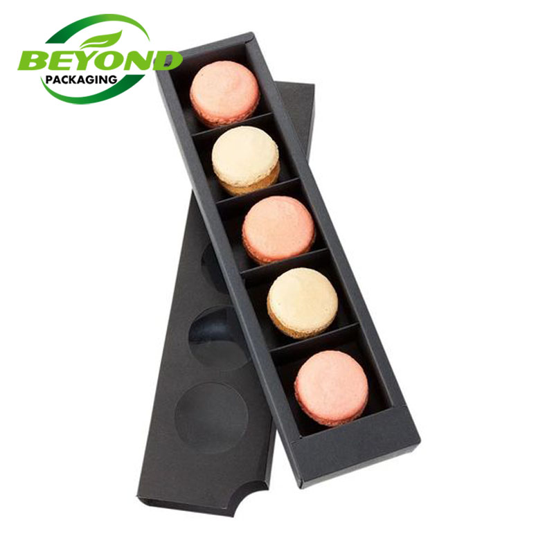 Food Grade Tasting Square Shape Custom Design Empty Box  For Macaron And Cookie Boxes With Inserts Gift Box