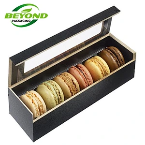 Beautiful Design China Supplier Custom Biodegradable Macaron Packaging Box With Clear Window