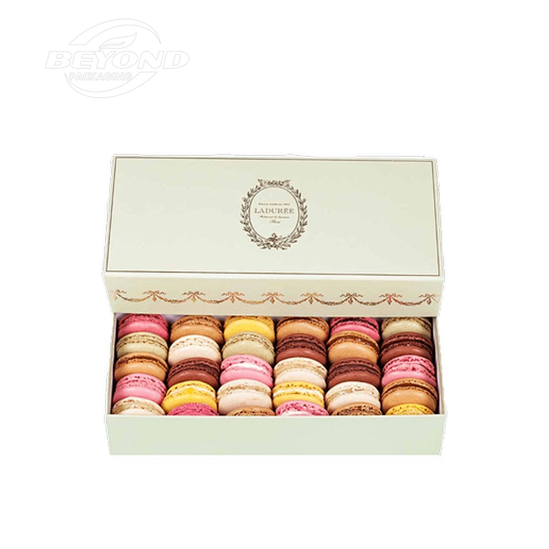 Custom Printing Wholesale Environmental Biodegradable Food Grade Kraft Cardboard For Macaron Box