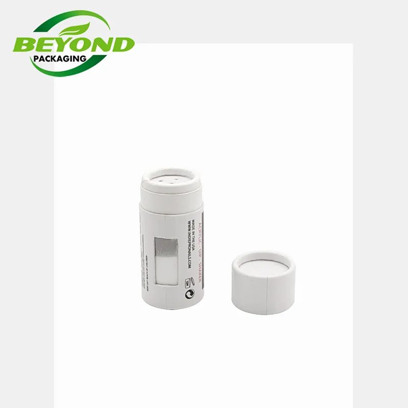 Eco Friendly Cardboard Powder Container Tube Packaging Containers with Shaker Top for Salt Packaging Coated Paper Recyclable