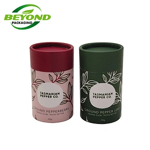 eco friendly shaker container paper tube cosmetics 10ml 20ml cardboard talc and puff tube luxury packaging with lid