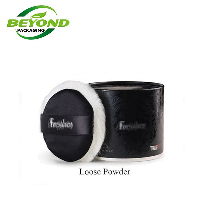 factory price logo print circle puff unique paper custom cardboard shaker containers box packaging for cosmetic loose powder