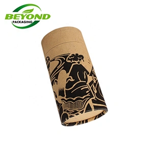 CMYK custom printing luxury silver hot stamping black cosmetic paper cylinder pink makeup brushes logo tube packaging