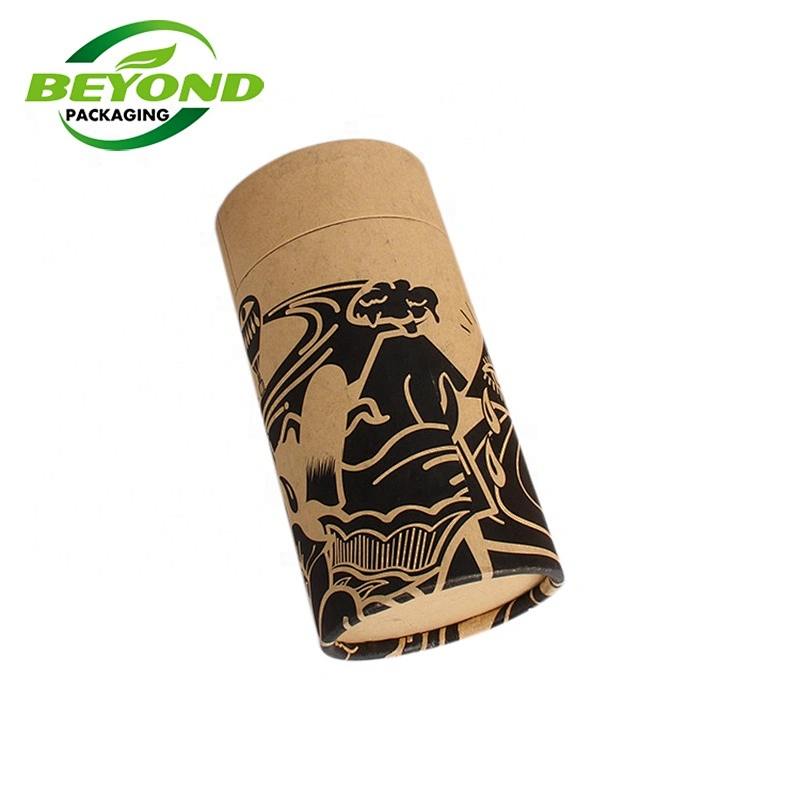 CMYK custom printing luxury silver hot stamping black cosmetic paper cylinder pink makeup brushes logo tube packaging
