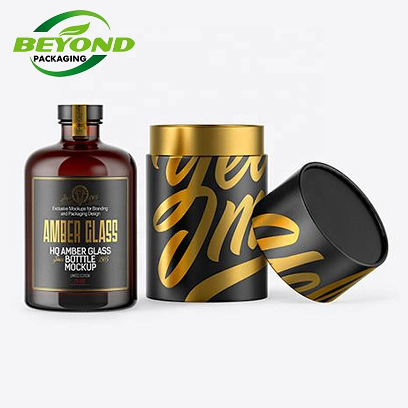 Empty luxury custom printing paper tube container cosmetic packaging With black EVA insert for face cream jar