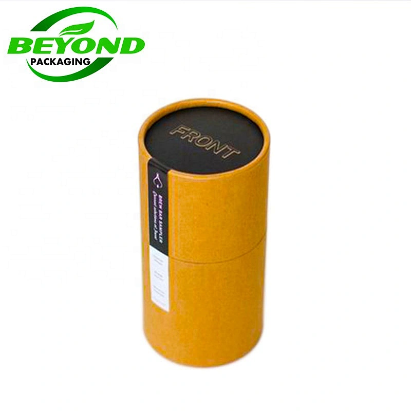 CMYK custom printing luxury silver hot stamping black cosmetic paper cylinder pink makeup brushes logo tube packaging