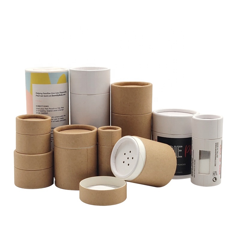 food grade kraft cardboard sugar seasoning salt top shaker lid paper tubes packaging bamboo spice tube container jars 15g