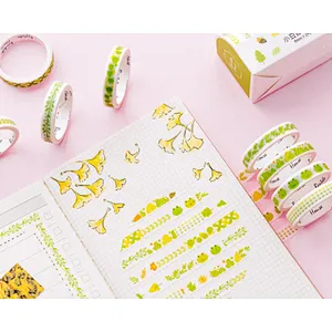 Recycled Self Adhesive DIY Waterproof Paper Sticker Decorative Custom Printing Make Cute Washi Tape