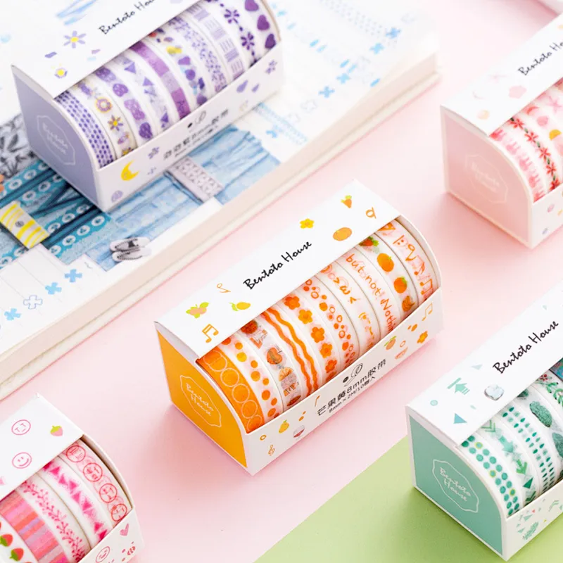 Recycled Self Adhesive DIY Waterproof Paper Sticker Decorative Custom Printing Make Cute Washi Tape