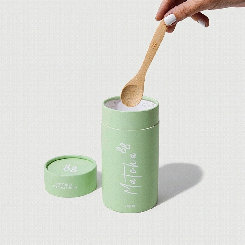 Air Tight Food Grade Cardboard Cylinder 100% Biodegradable Paper Tube with Aluminum Paper Insert For Tea Packaging