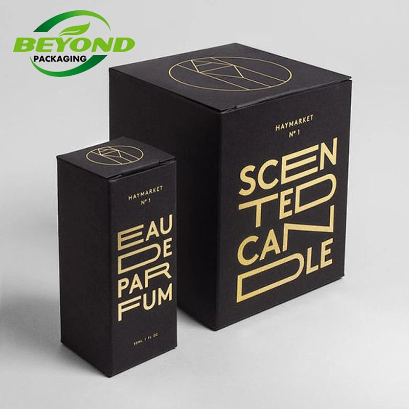 Biodegradable Black Square Custom Size Design Card Paper Box For Cosmetics Food Gift Packaging