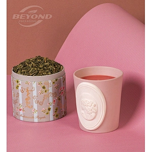 Beautiful  Luxury Customized Printing Design Round Paper Tube For Flower Tea Packaging With Flat Edge
