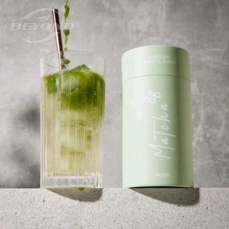 Eco Friendly Degradable Food Grade Cardboard Material Loose Tea Paper Tube Packaging Custom Green Design