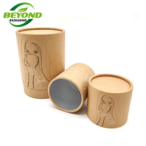 Manufactory Wholesale Food Grade Recycled Kraft Paper Tube Canister Package For Foil Paper Insert Tea Packaging Tube