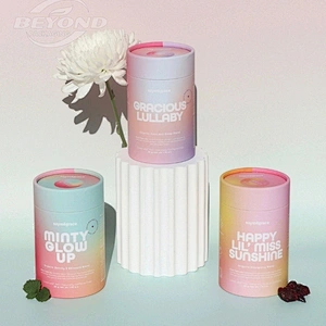 Luxury Design Custom Food Paper Tube Packaging Box Cardboard Cylinder Container Tea Round Box Packaging