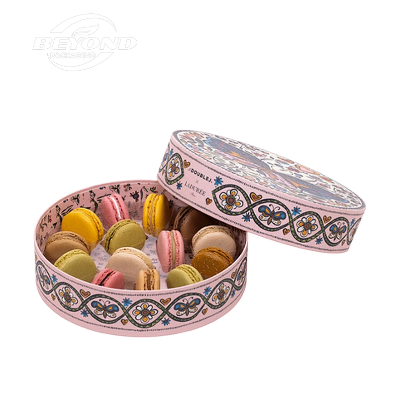 Custom Wholesale Chocolate Boxes Cardboard Round Kraft Paper Round Tube with Window Box Eco-friendly Gift packaging with insert